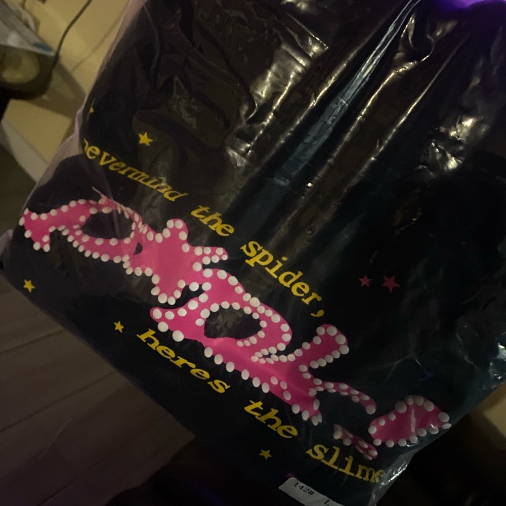 Black and pink Spyder hoodie